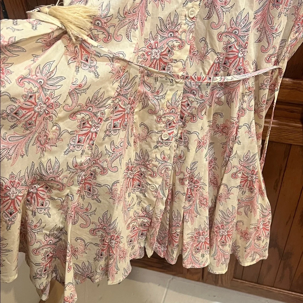 Fate Pink and Cream Paisley Dress LS size medium - Picture 5 of 8